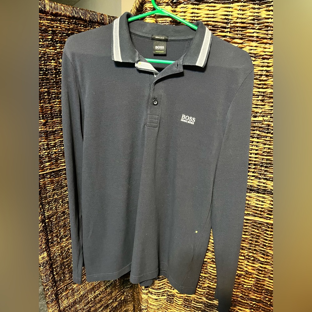 NWOT’s Hugo Boss Long Sleeve Polo Shirt 
Regular Fit Men’s Size Medium